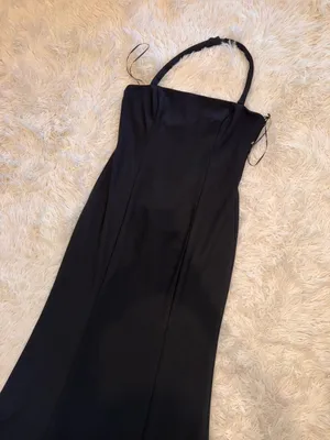 NEW ELLIATT Selena Sleeveless halter Midi Black Dress sz M thumbnail 6