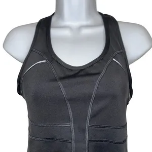 ATHLETA Black Racerback Tank Built In Bra Back Pockets Stretch Size Small‎ thumbnail 5