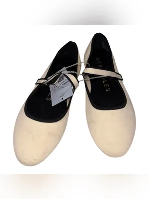 NEW AEROSOLES Boaz Flats Mary Jane Eggnog / Black Flat Comfort SZ-9 thumbnail 4