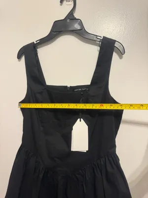 English Factory Women's Poplin Square Neck Bubble Hem Dress Size Small thumbnail 7