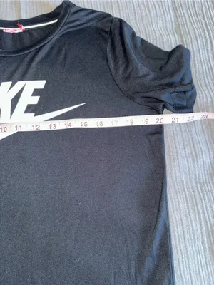 Nike Black Tee with White Logo Short Sleeve thumbnail 3