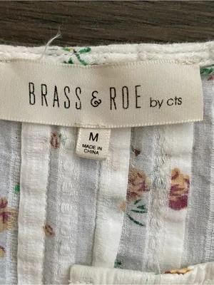Brass and Roe 100% cotton floral top size M thumbnail 2