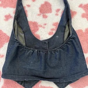 ✨ Y2K Denim Open-Back Vest Top – Ultra Flattering, Rare Find Small ✨ thumbnail 5