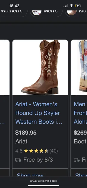 Pink Western Boots thumbnail 5