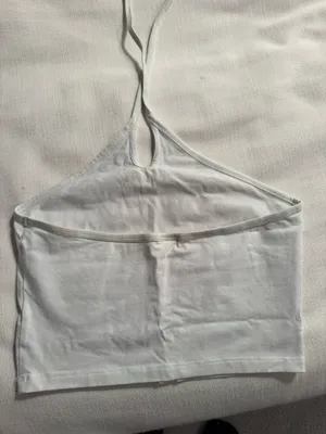 Aritzia Sunday Best White Halter Top thumbnail 3