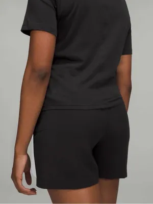 Lululemon Black Crescent Twist Front Pima Cotton T-Shirt Size 4 thumbnail 2