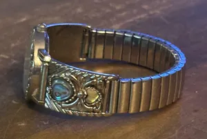 Vintage LA Express abalone shell watch Silver thumbnail 9