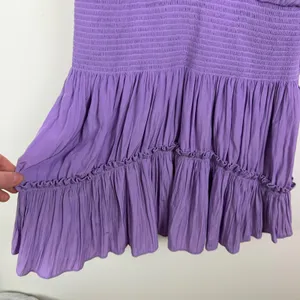 Ramy Brook‎ Purple Smocked Waist Tiered Mini Dress Medium Cocktail Party Flowy thumbnail 4