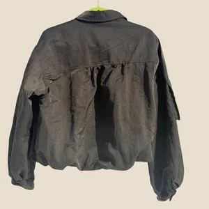 Future Collective Jenny K Lopez Nylon Bomber Utility Cargo Jacket Dark Grey M thumbnail 5