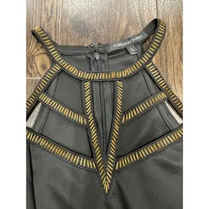 VINTAGE GLAM Beaded Peplum‎ Halter Top thumbnail 2