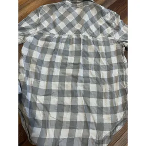 ‎aerie grey plaid collar shirt medium thumbnail 7