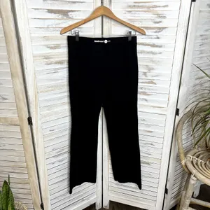 BETABRAND Women's Wide Leg Yoga Work Pant Faux Pockets Black Medium thumbnail 5