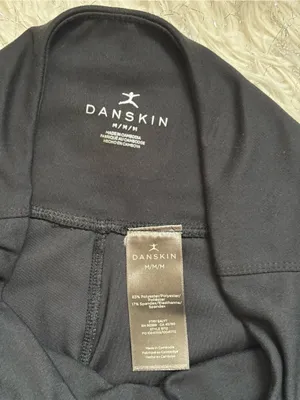 Danskin Black Women’s High-Waist Flare Jogger Track Pants with Side Slit Size M thumbnail 5