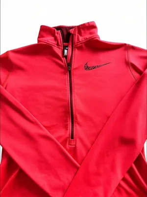 Nike Pro Dri-FIT Pink Quarter Zip Pullover Womens Large Athletic thumbnail 2