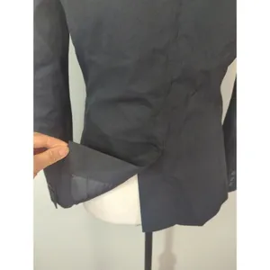 Theory Black Cotton Blend Single Breasted‎ One Button Blazer Corporate Women's 6 thumbnail 6
