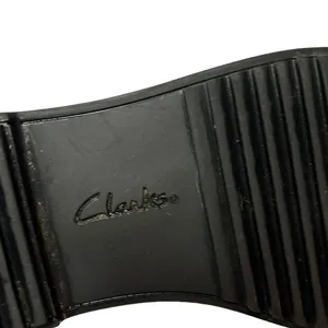 Clarks Women’s Raisie Eletta Loafer Black Leather Tweed 10 Soft Cushion thumbnail 8