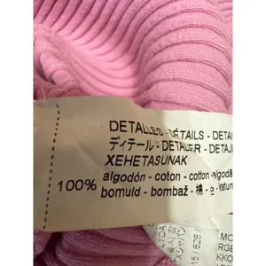 Zara Women's Pink Rib Knit Short Sleeve Sweetheart Neck Stretch Bodysuit Top M thumbnail 4
