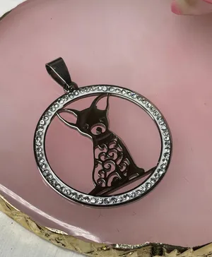 Chihuahua Cute Dog Shape Pendant Necklace Adjustable Stainless Steel thumbnail 3