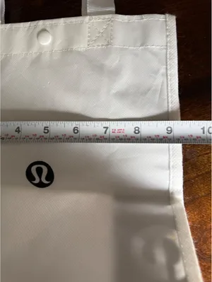 Lululemon White Tote Bag with Logo thumbnail 4