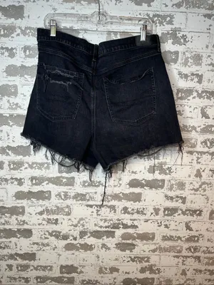 American Eagle | women black distressed relaxed short thumbnail 10