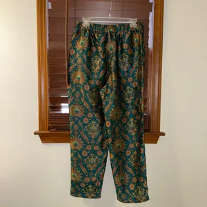 NWT $148 Anthropologie x Maeve Melyssa Floral Print Jacquard-Finish Trouser S thumbnail 6
