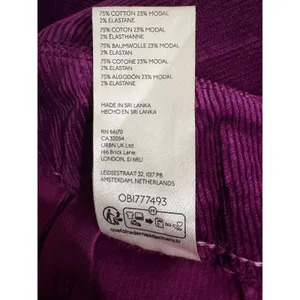 Maeve The Colette Cropped Wide Leg Corduroy Pants Women’s 25 Violet thumbnail 6