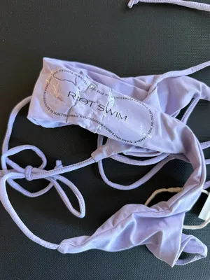 Riot Swim - Ila Thong Bottom - Wisteria Purple - Size L - New With Tags thumbnail 5