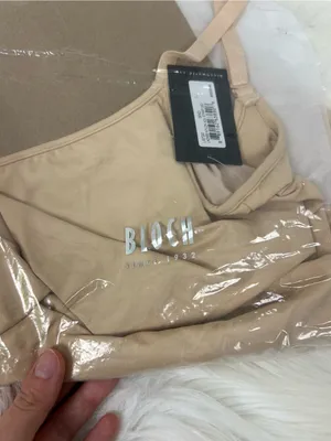 NWT Bloch Nude Ladies Nylon Adjustable Strap Leotard Size L thumbnail 5