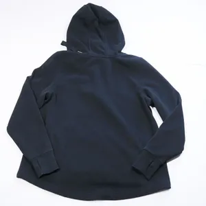 Athleta Cozy Karma 1/4 Zip Hoodie Women Medium Black High Low Hem Thumbhole Top thumbnail 2