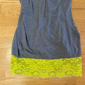 Josie by Natori Gray Lime Green Lace Sleep Minimalist Preppy Tank thumbnail 3