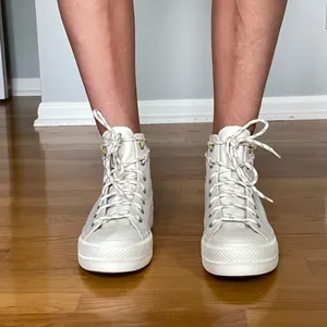Converse Chuck Taylor All Star Move Platform High Top Sneakers White/Gold Women’s US 9 thumbnail 2