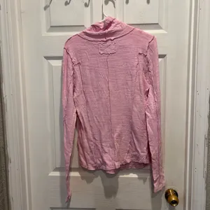 NWT Free People We The Free Blush Lilac‎ Everyday Layering Turtleneck Top L Pink thumbnail 4