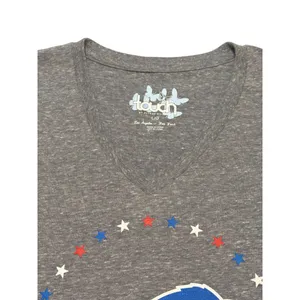 Touch Alyssa Milano Buffalo Bills Heather Gray V Neck T Shirt Football Sz Large thumbnail 3