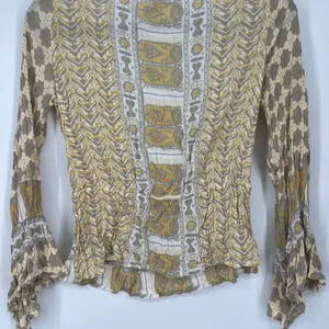 Free People Gold and Cream Women's Top thumbnail 3