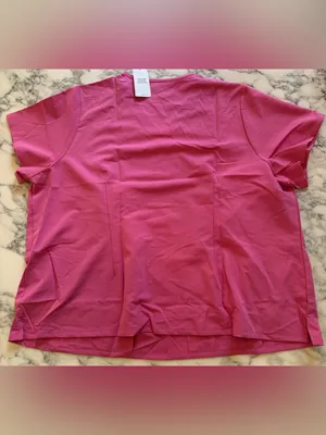 NWT FIGS Casma 3 Pocket Scrub Top 6XL Shocking Pink Technical Collection thumbnail 3