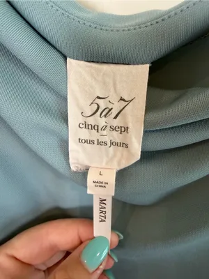 Cinq a Sept Jersey Marta Cami. Size: Large. Color: Ocean Dew. thumbnail 8