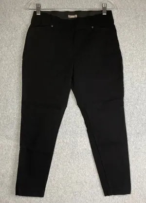 Maurices Pull On Dress Pants Women's‎ Sz M Black Slim Leg Stretch Workwear EUC thumbnail 1