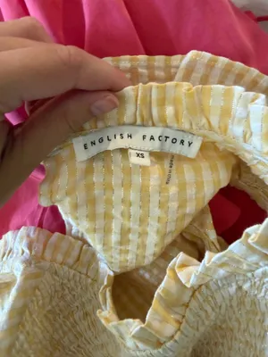 English Factory Yellow Gingham Top thumbnail 3