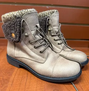 Cliffs by WHITE MOUNTAIN Taupe Combat Boots thumbnail 1