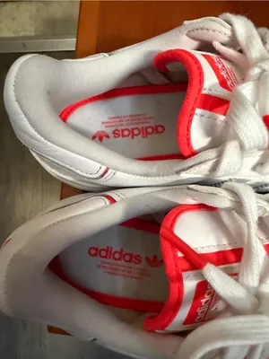 Adidas Superstar Bold White and Red Women’s Platform Sneakers. Size: 7 thumbnail 6