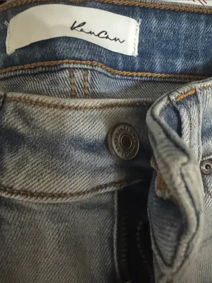 KanCan Light Blue Skinny Jeans with Distressed Knees thumbnail 3