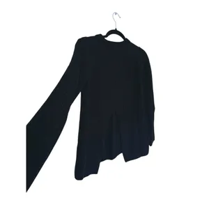 Rag & Bone Womens Wool Ribbed Sweater Open Back S Black Quiet Luxury Minimal thumbnail 9