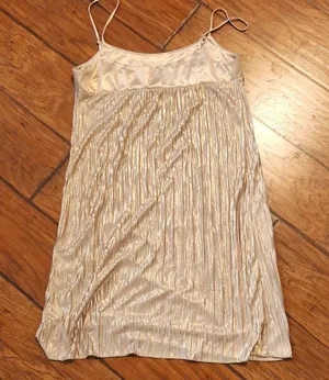 Fire Los Angeles spaghetti strap gold women's size medium New with tag thumbnail 3