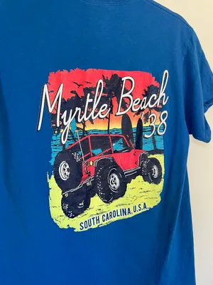 Delta Apparel Myrtle Beach ‘38 South Carolina T-shirt Crewneck Unisex Sz Medium thumbnail 6