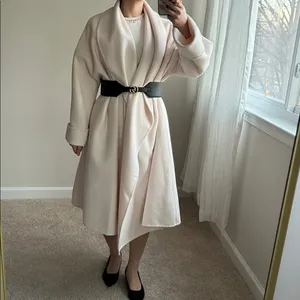 Handmade Ecru shawl coat. M White Size M thumbnail 12