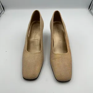 Enzo Angiolini Womens 9 Heels Pumps Dress Shoes Beige Square Toe Classic‎ Spain thumbnail 2