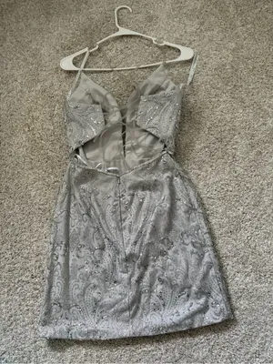 Camille La Vie sequined Glitter Rhinestone mini homecoming dress women sz 4 thumbnail 5