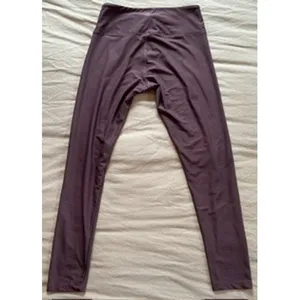 Balance Collection Womens Mauve Purple High Waisted Athletic Leggings Large thumbnail 8