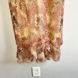 [New York and Company] Vintage Ruffle Hem Midi Dress- Size 8 thumbnail 7