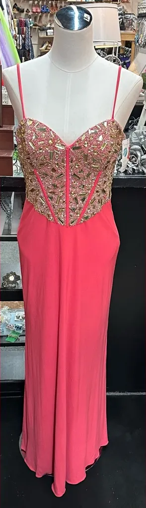 Dave & Johnny sz 9/10 sequin embellished long formal dress thumbnail 1